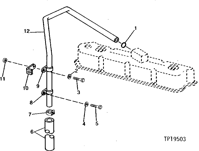 Схема запчастей John Deere 0 - 1 - ENGINE VENTILATOR TUBE 408 - ENGINE 4