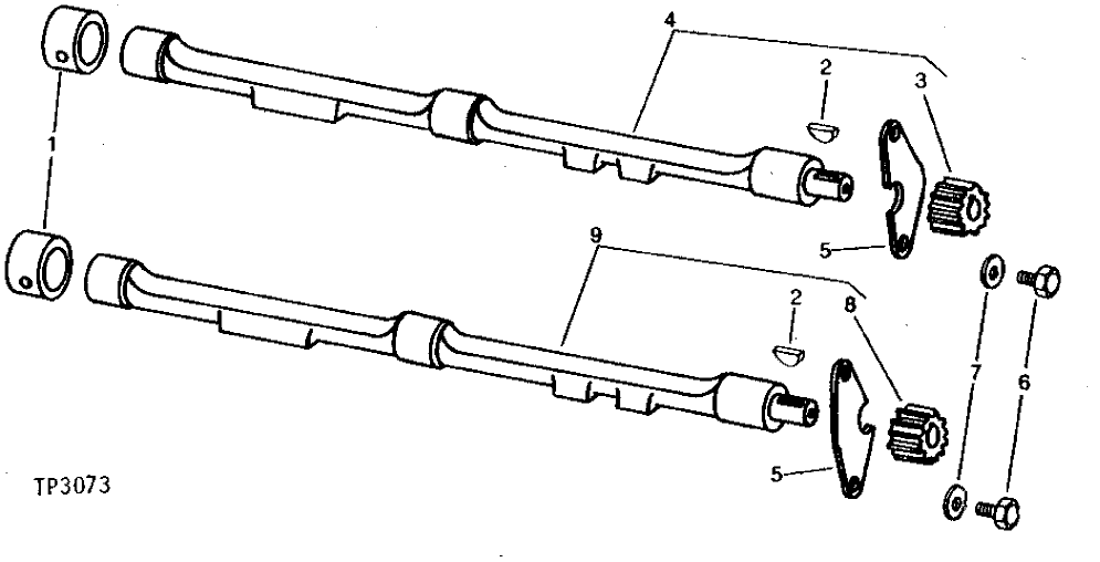 Схема запчастей John Deere 0 - 1 - ENGINE BALANCER SHAFT 415 - ENGINE 4