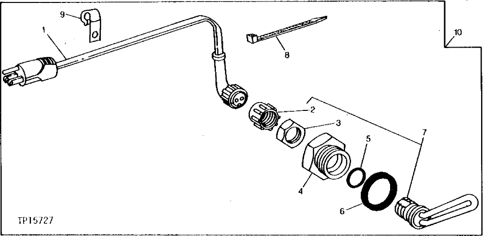 Схема запчастей John Deere 0 - 4 - ENGINE COOLANT HEATER 505 - ENGINE AUXILIARY SYSTEM 5