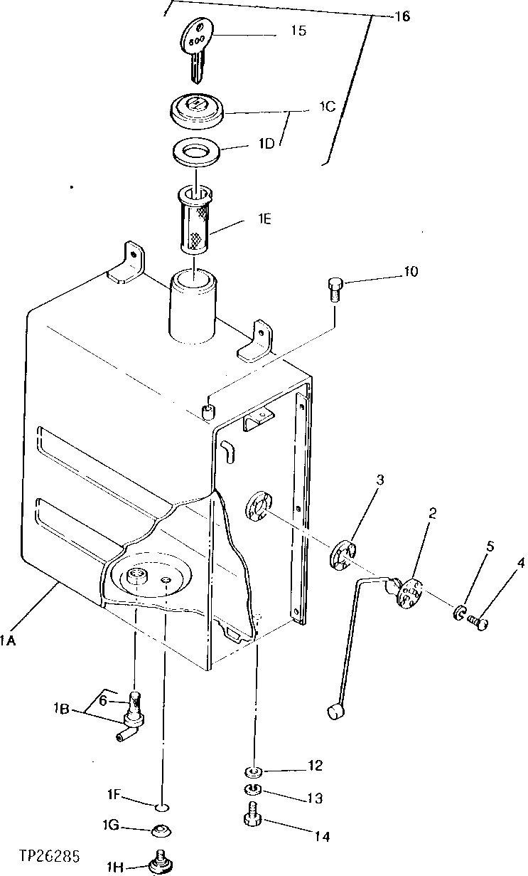 Схема запчастей John Deere 0 - 2 - FUEL TANK 560 - ENGINE AUXILIARY SYSTEM 5