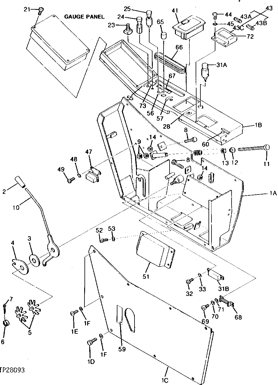 Схема запчастей John Deere 0 - 22 - RIGHT-HAND CONSOLE 1810 - OPERATORS STATION 18