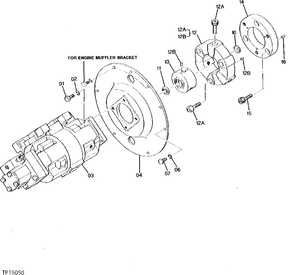 Схема запчастей John Deere 0 - 4 - MAIN PUMP DRIVE 2160 - MAIN HYDRAULIC SYSTEM 21