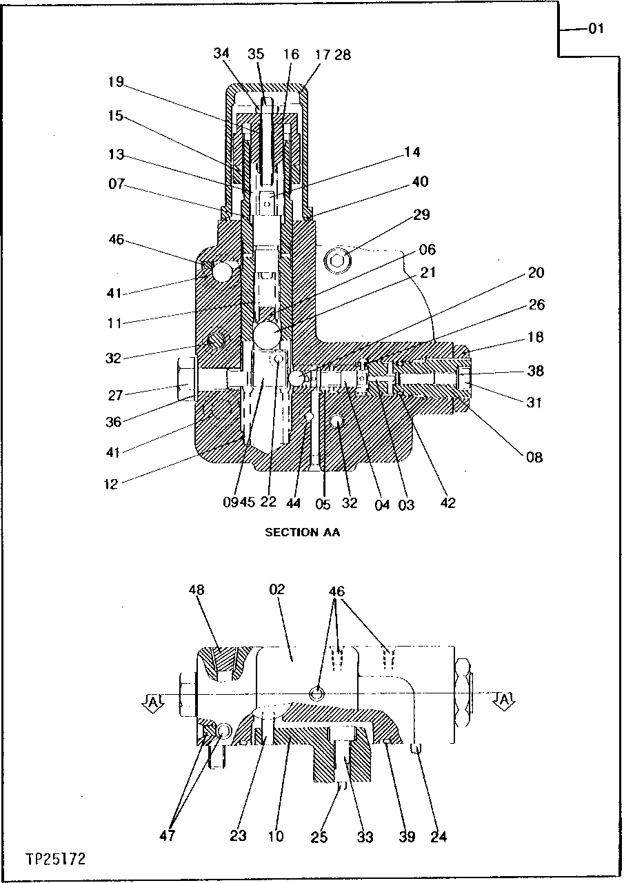 Схема запчастей John Deere 0 - 14 - MAIN HYDRAULIC PUMP REGULATOR 2160 - MAIN HYDRAULIC SYSTEM 21