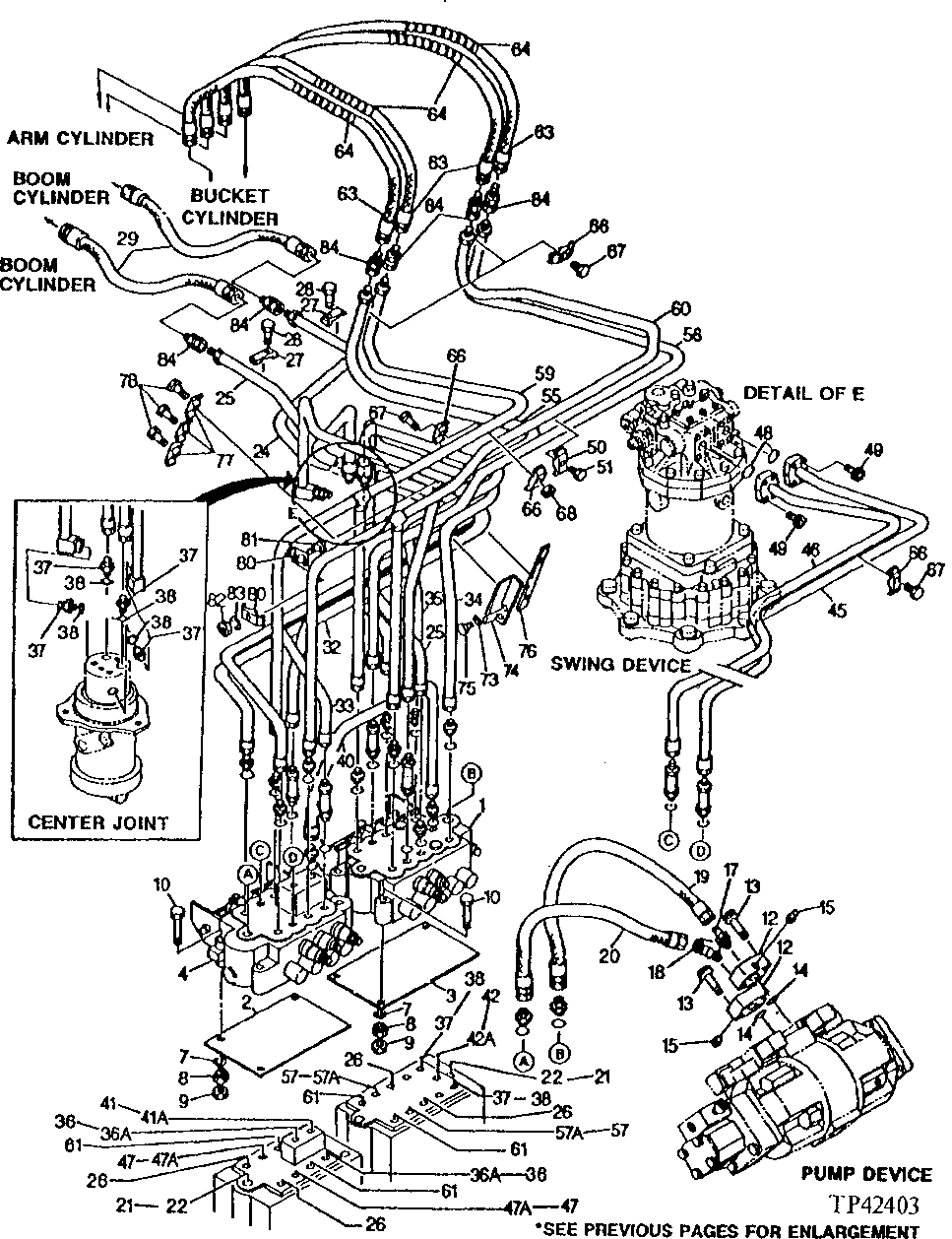 Схема запчастей John Deere 0 - 28 - HYDRAULIC FUNCTION VALVE HOSES AND LINES 2160 - MAIN HYDRAULIC SYSTEM 21