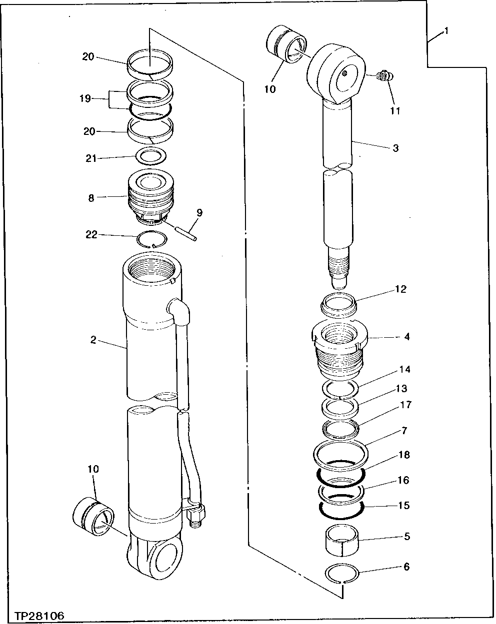 Схема запчастей John Deere 0 - 12 - ARM CYLINDER 3360 - EXCAVATOR 33