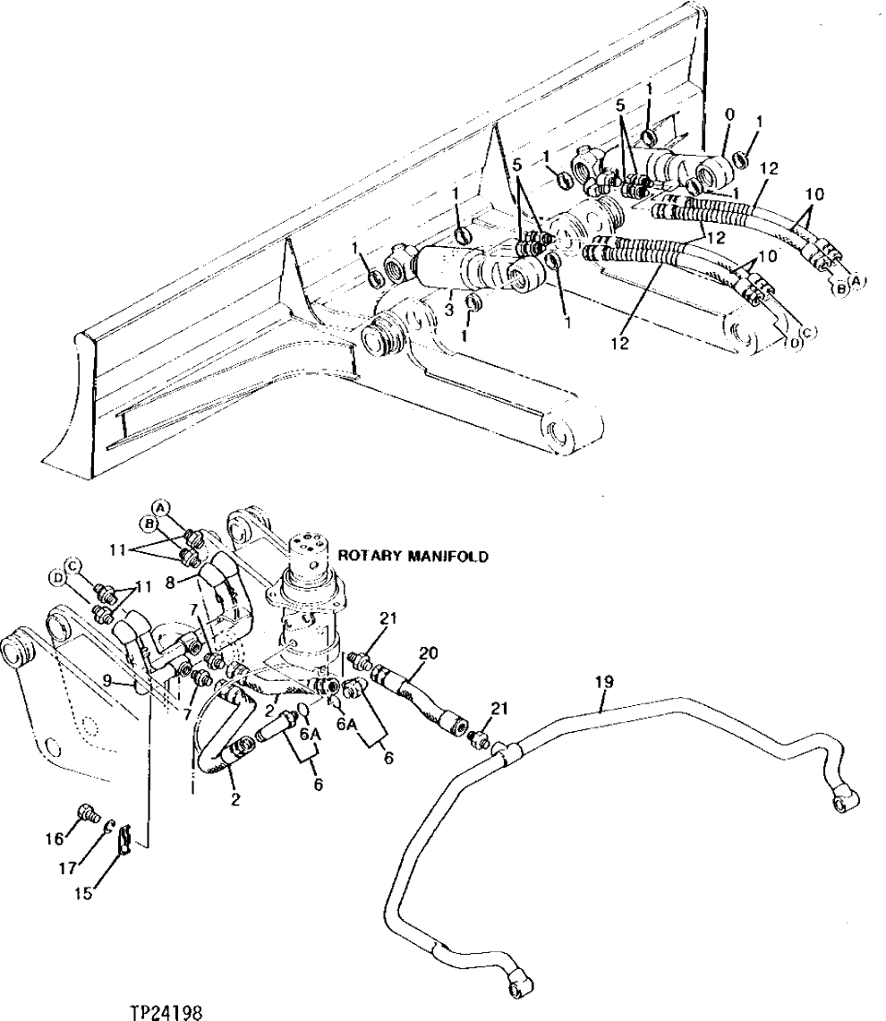 Схема запчастей John Deere 0 - 16 - BLADE HYDRAULICS 3360 - EXCAVATOR 33