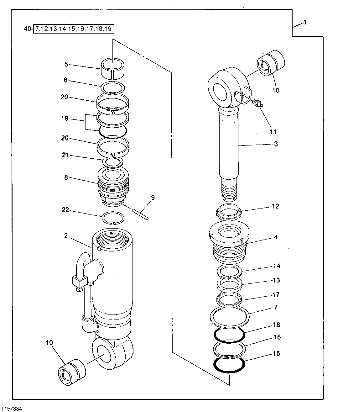 Схема запчастей John Deere 0 - 18 - BLADE CYLINDER 3360 - EXCAVATOR 33