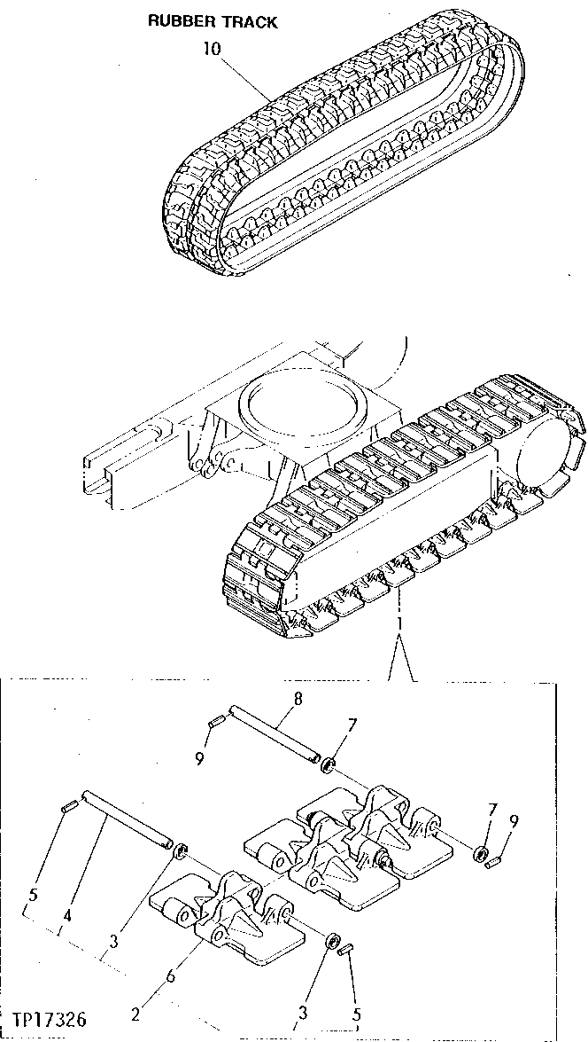 Схема запчастей John Deere 5 - 4 - TRACK ASSEMBLY 130 - TRACKS 1