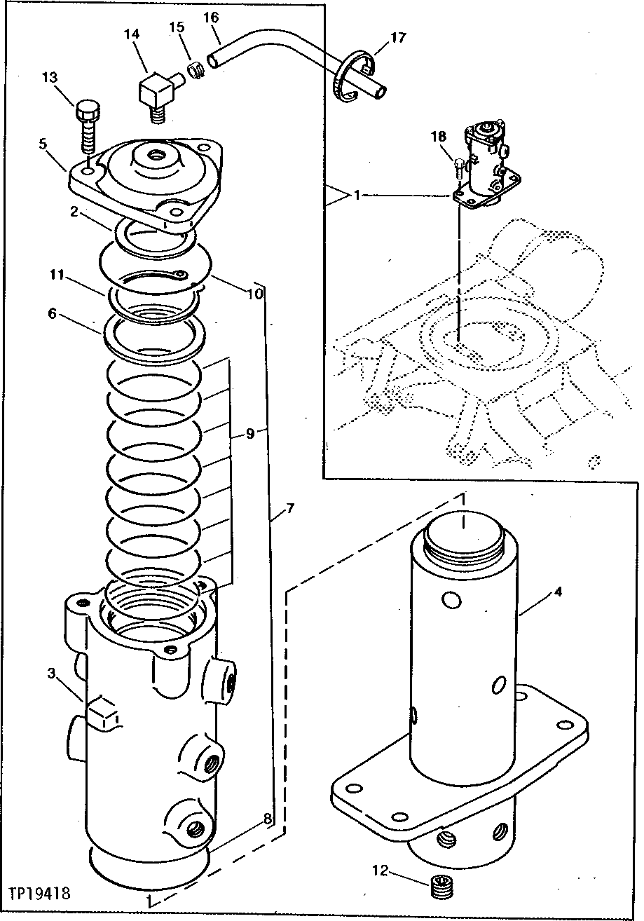 Схема запчастей John Deere 5 - 2 - ROTARY MANIFOLD 260 - AXLES AND SUSPENSION SYSTEMS 2