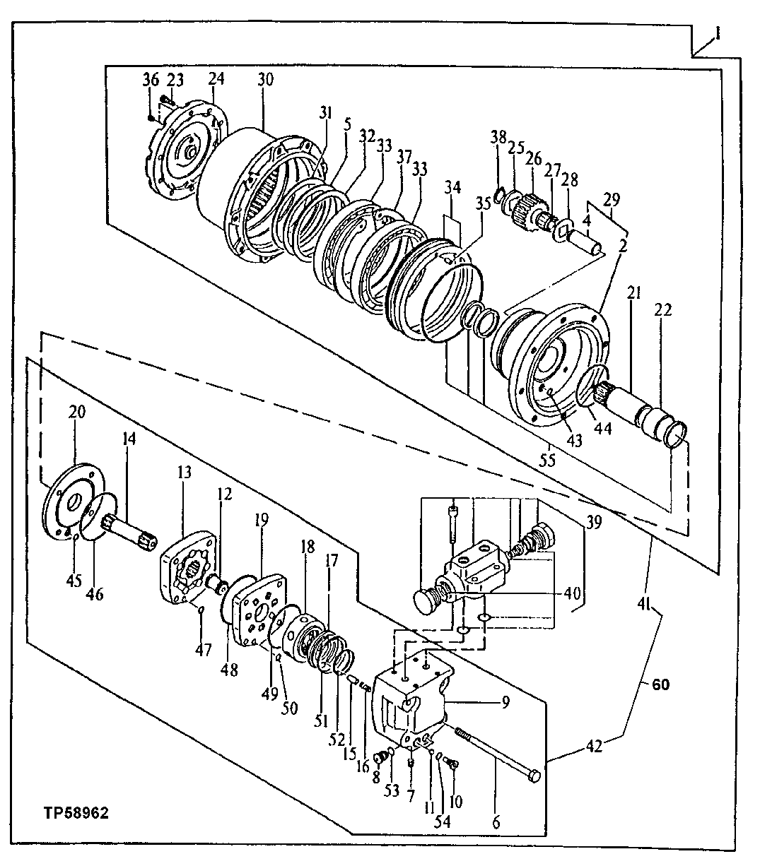 Схема запчастей John Deere 5 - 4 - PROPEL MOTOR 260 - AXLES AND SUSPENSION SYSTEMS 2