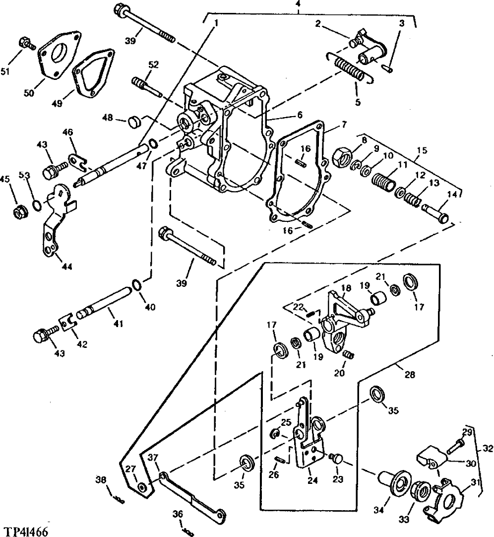 Схема запчастей John Deere 5 - 2 - GOVERNOR 406 - ENGINE 4