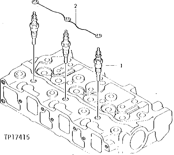 Схема запчастей John Deere 5 - 1 - GLOW PLUGS AND CONNECTOR 505 - ENGINE AUXILIARY SYSTEM 5