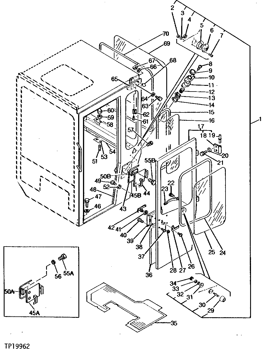 Схема запчастей John Deere 5 - 8 - CABIN 1810 - OPERATORS STATION 18