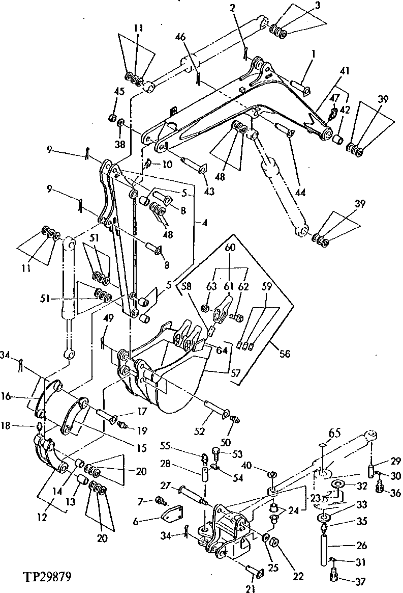 Схема запчастей John Deere 5 - 2 - ARM, BOOM, BUCKET AND LINKAGE 3302 - EXCAVATOR