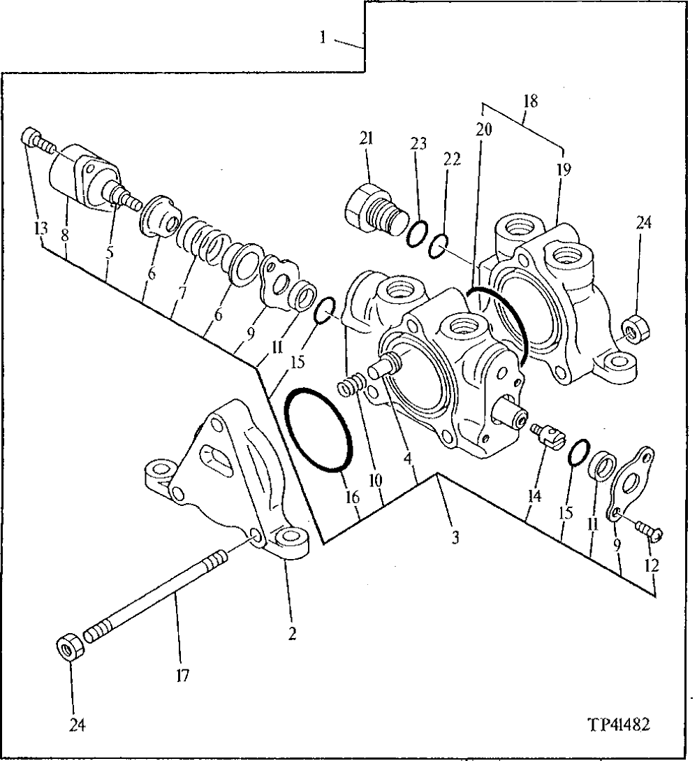 Схема запчастей John Deere 5 - 2 - THIRD FUNCTION CONTROL VALVE 3360 - EXCAVATOR