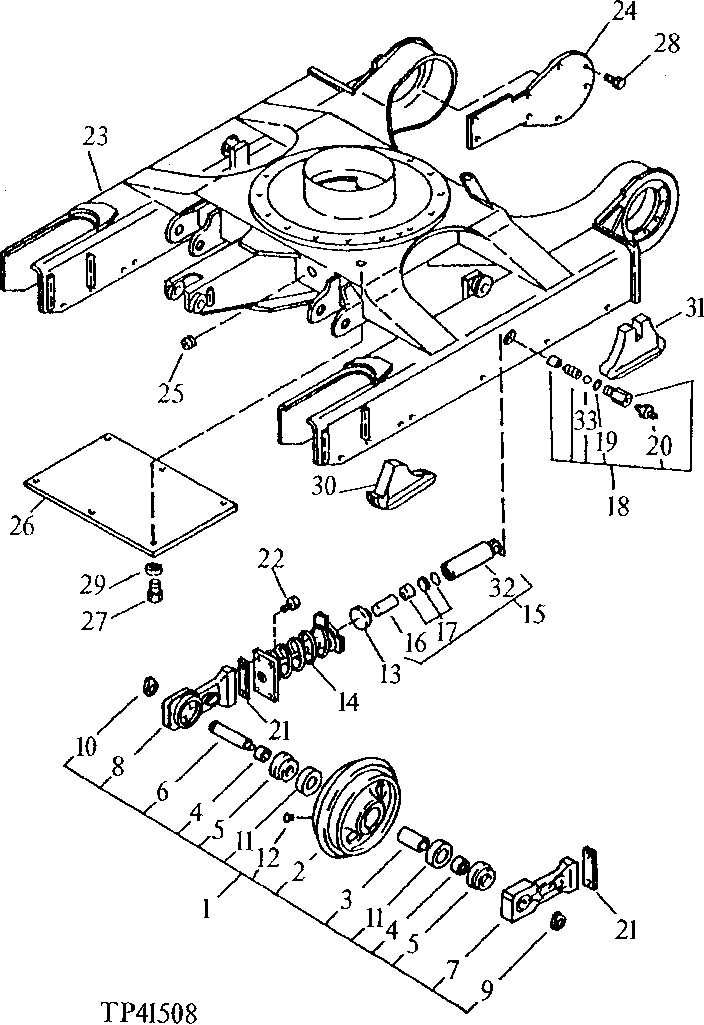 Схема запчастей John Deere 5 - 4 - TRACK FRAME AND IDLER 130 - TRACKS 1