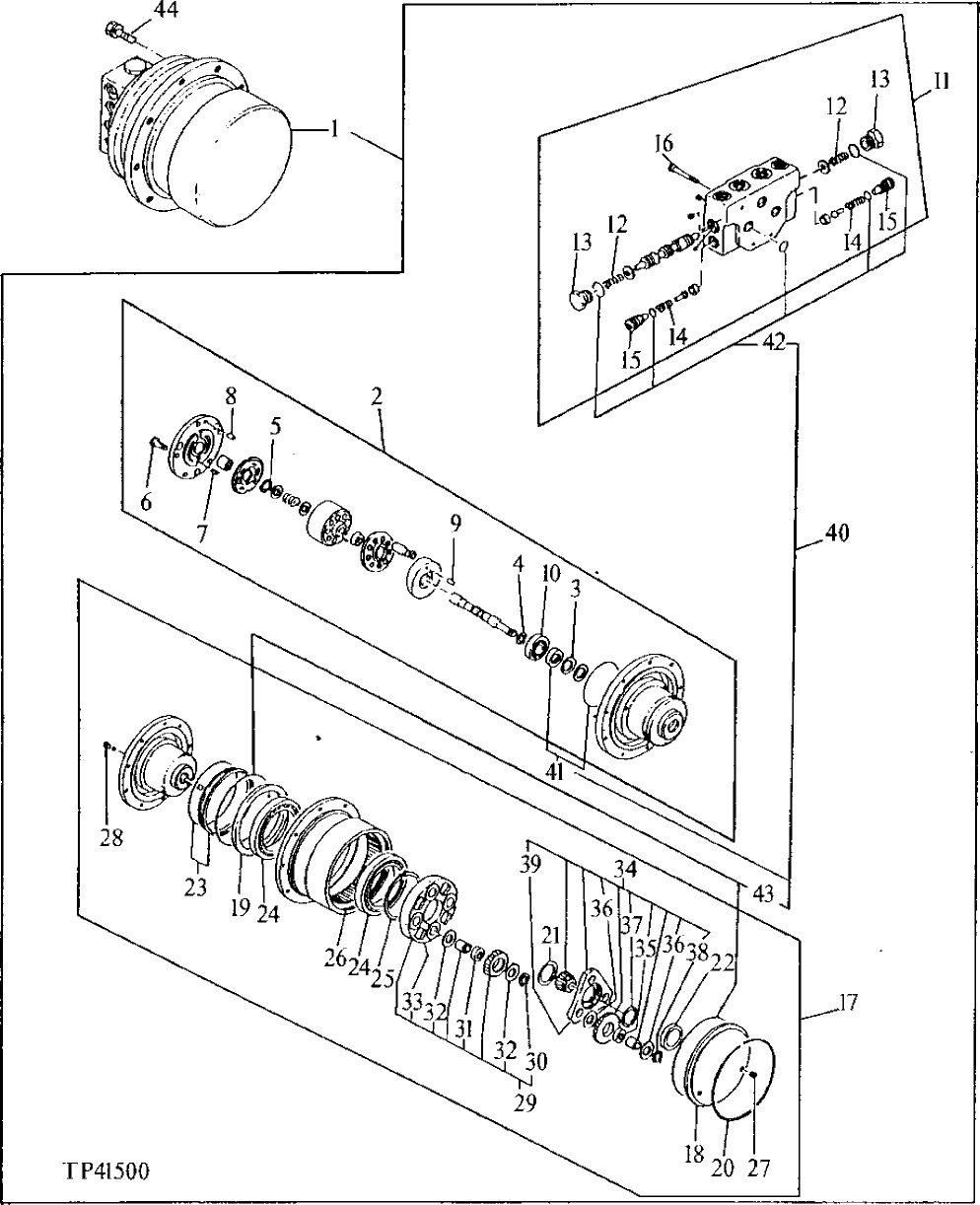 Схема запчастей John Deere 5 - 4 - PROPEL MOTOR 260 - AXLES AND SUSPENSION SYSTEMS 2