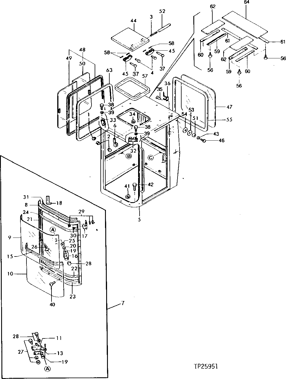 Схема запчастей John Deere 5 - 2 - CAB 1810 - OPERATORS STATION 18