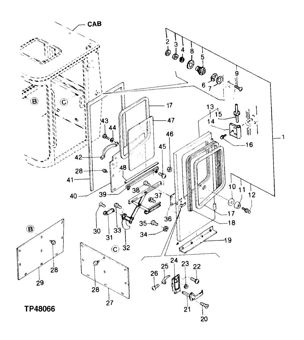 Схема запчастей John Deere 5 - 4 - CAB 1810 - OPERATORS STATION 18