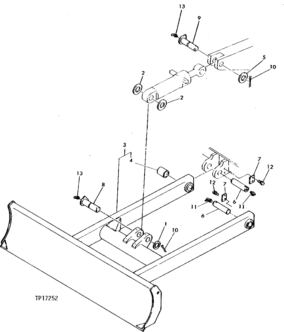 Схема запчастей John Deere 5 - 2 - BLADE AND PINS 3201 - BULLDOZERS 32