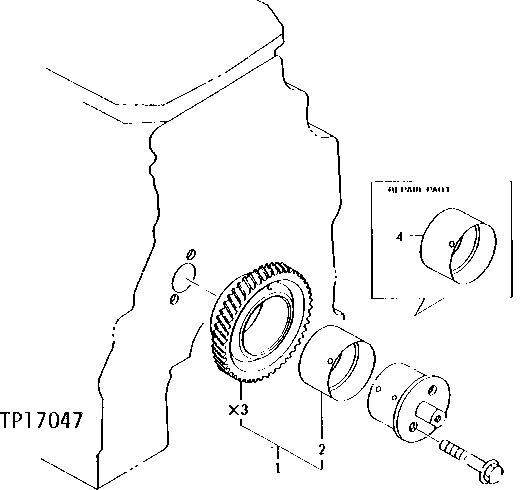 Схема запчастей John Deere 0 - 6 - ENGINE CAMSHAFT IDLER GEAR 401 - ENGINE 4