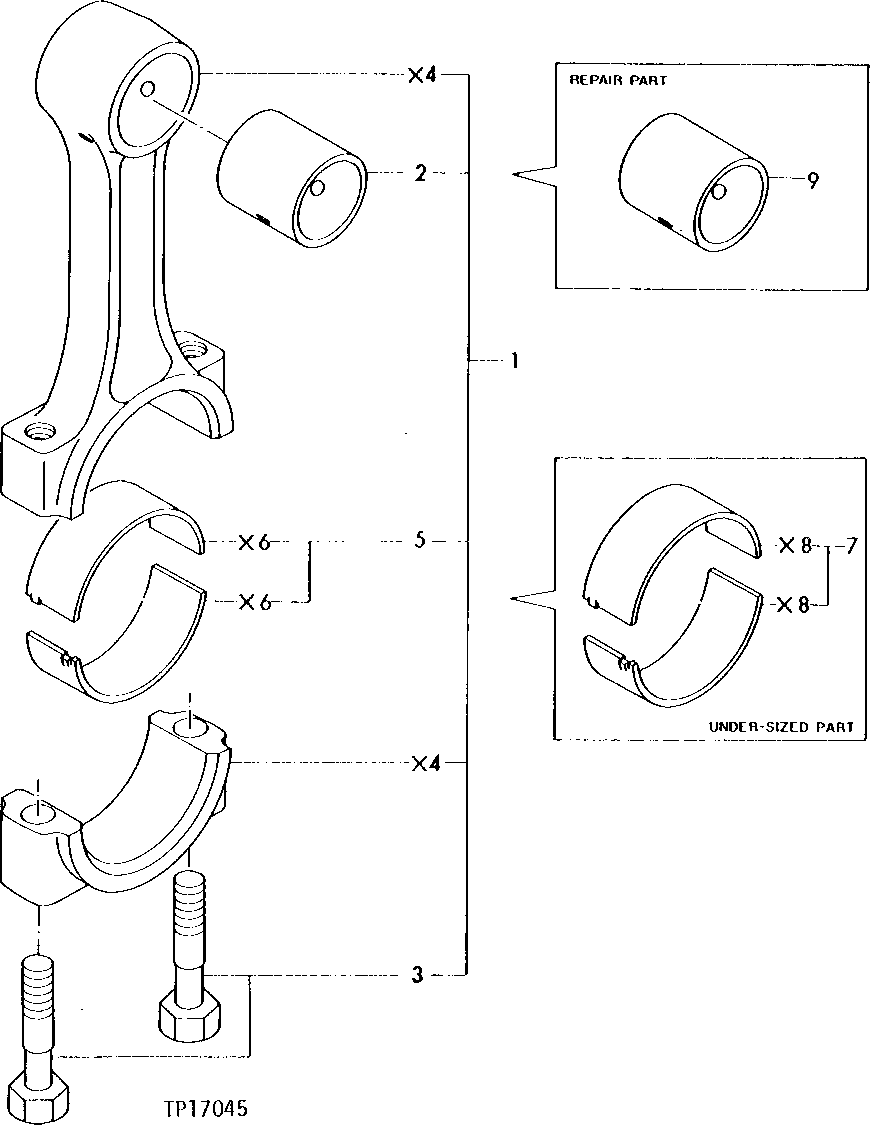 Схема запчастей John Deere 0 - 4 - ENGINE CONNECTING ROD 403 - ENGINE 4