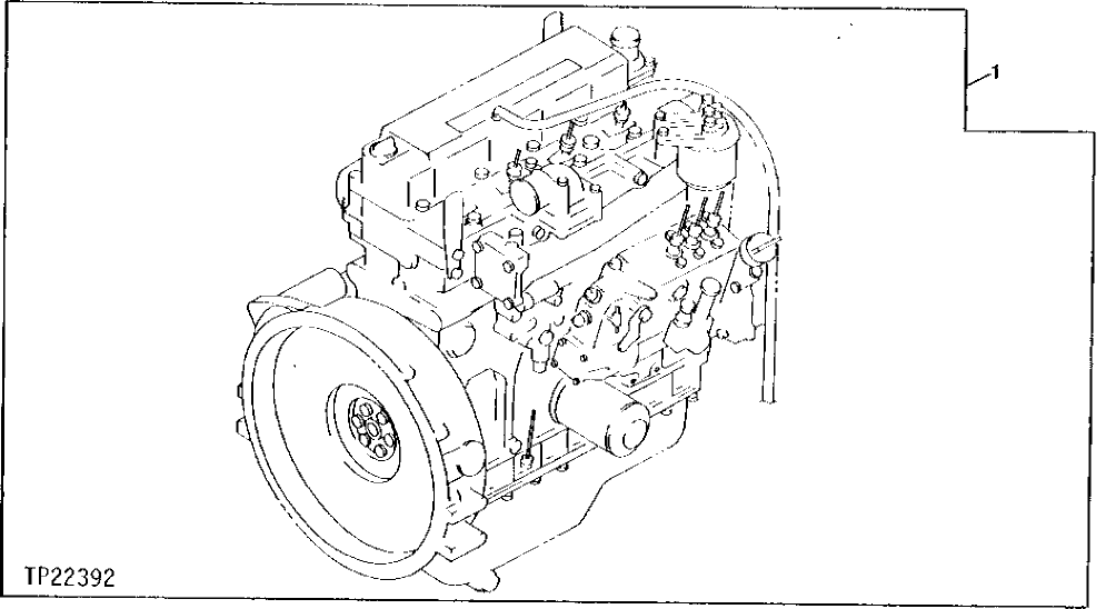 Схема запчастей John Deere 0 - 4 - ENGINE COMPLETE 404 - ENGINE 4