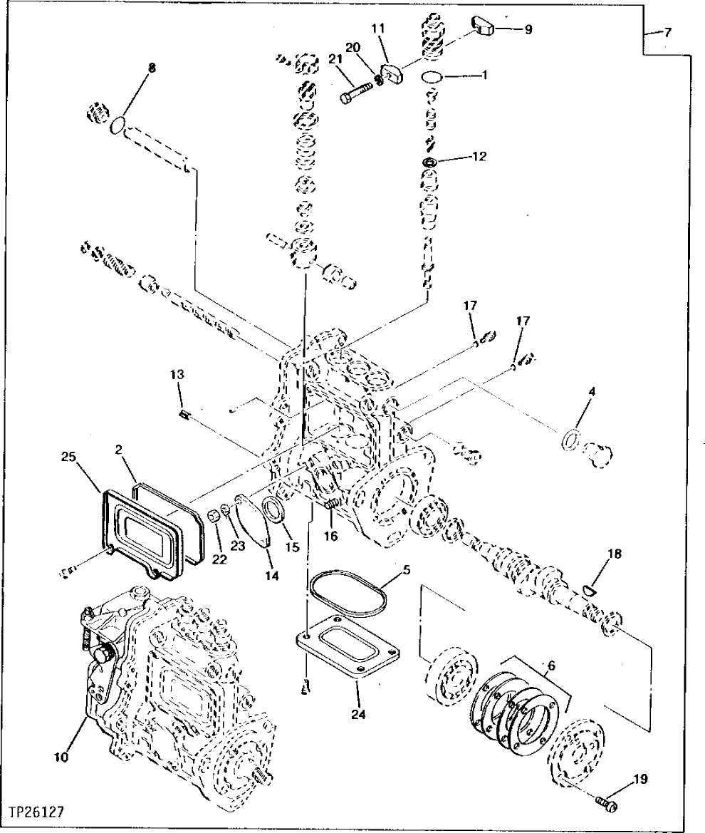 Схема запчастей John Deere 0 - 4 - FUEL INJECTION PUMP 413 - ENGINE 4