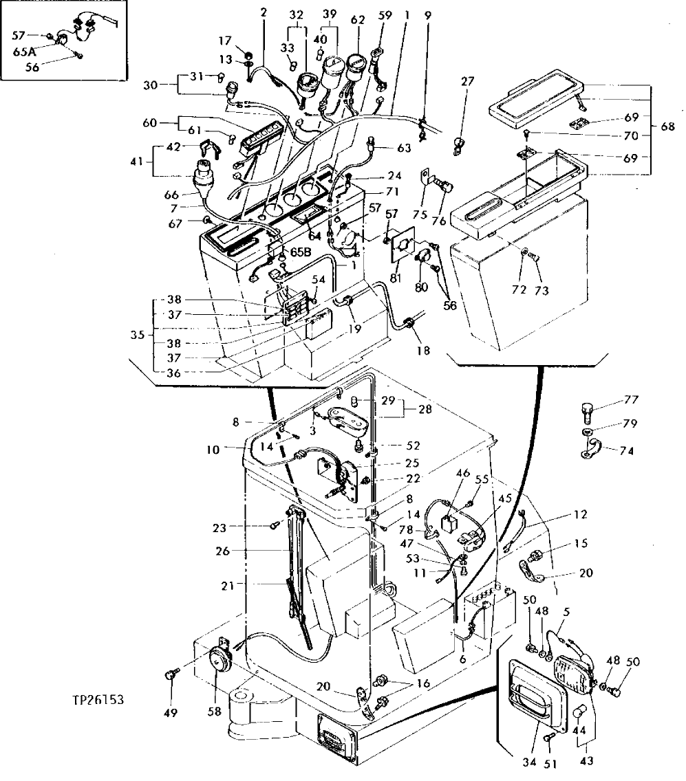 Схема запчастей John Deere 0 - 2 - GAUGES, SWITCHES AND LIGHTS 1674 - ELECTRICAL SYSTEM 16