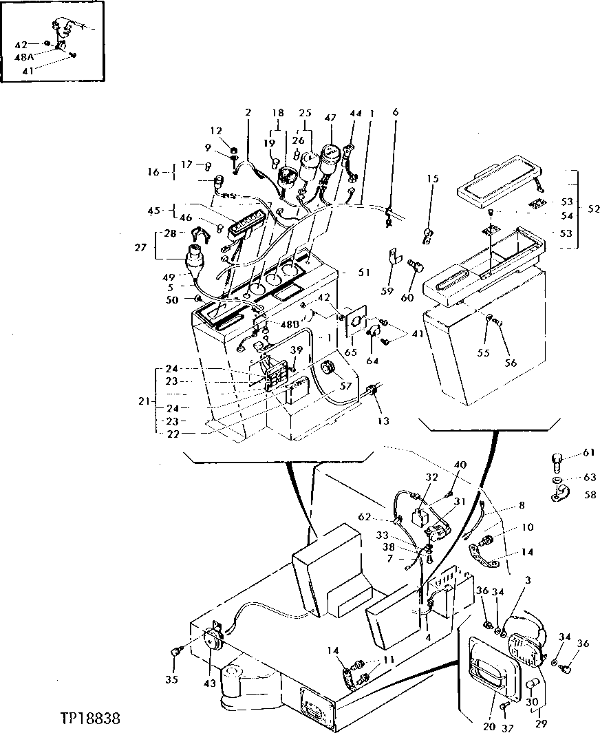 Схема запчастей John Deere 0 - 6 - GAUGES, SWITCHES AND LIGHTS 1674 - ELECTRICAL SYSTEM 16