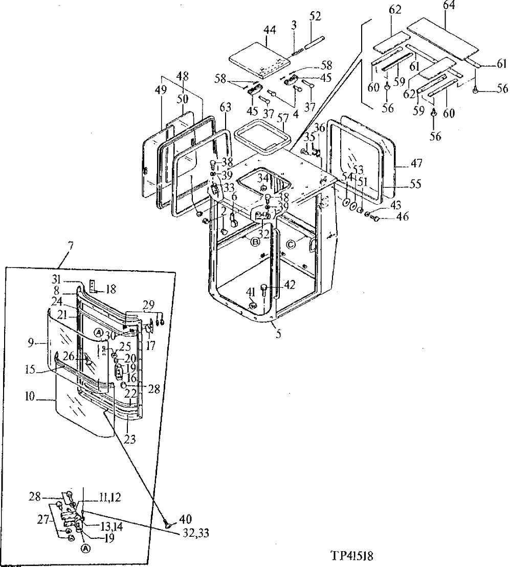 Схема запчастей John Deere 0 - 2 - CAB 1810 - OPERATORS STATION 18