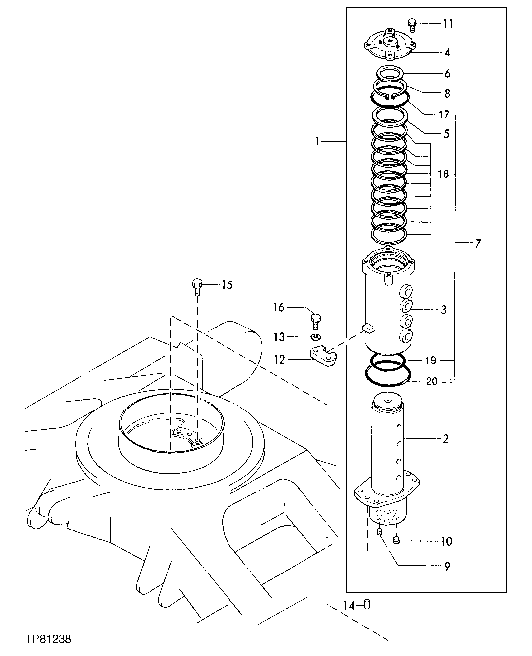 Схема запчастей John Deere 0 - 2 - ROTARY MANIFOLD 260 - AXLES AND SUSPENSION SYSTEMS 2