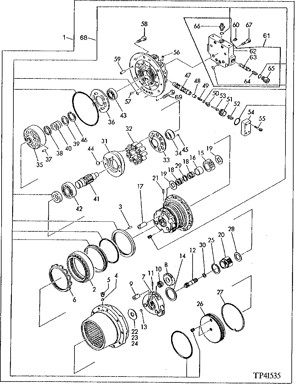 Схема запчастей John Deere 0 - 4 - PROPEL MOTOR 260 - AXLES AND SUSPENSION SYSTEMS 2