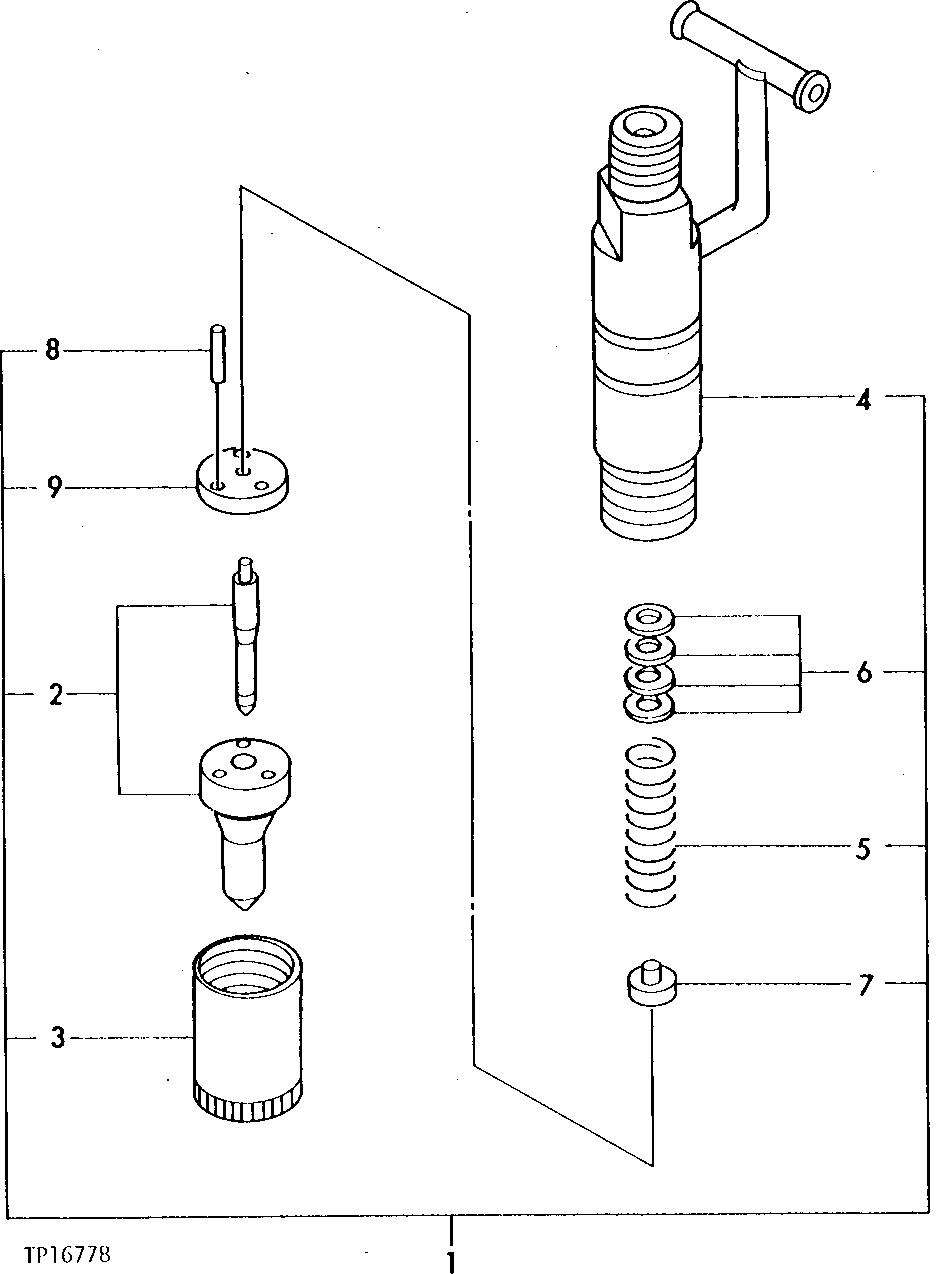 Схема запчастей John Deere 0 - 6 - FUEL INJECTION NOZZLE 413 - ENGINE 4