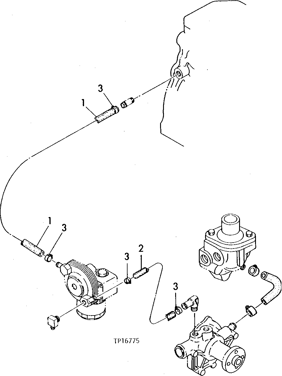 Схема запчастей John Deere 0 - 2 - ENGINE OIL COOLER HOSES 419 - ENGINE 4