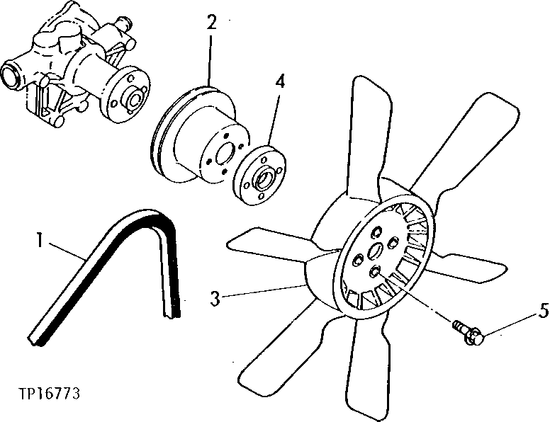 Схема запчастей John Deere 0 - 2 - ENGINE FAN BLADE 510 - ENGINE AUXILIARY SYSTEM 5