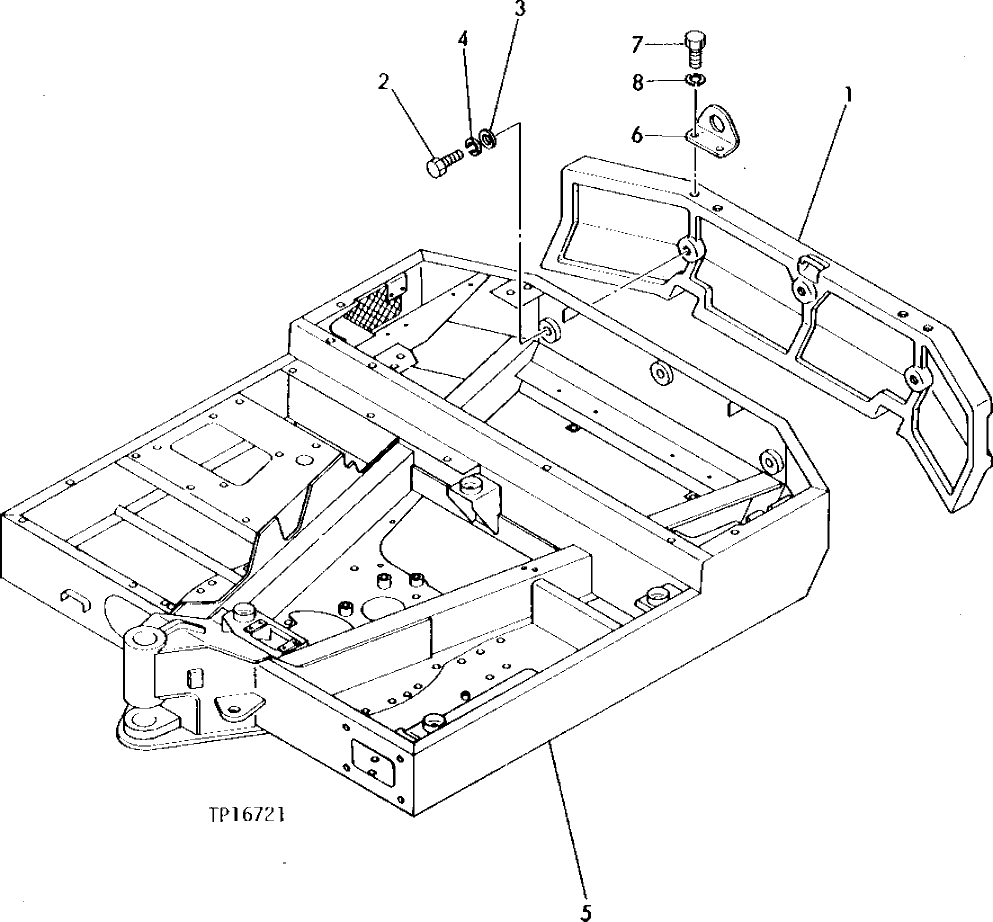 Схема запчастей John Deere 0 - 2 - SWING FRAME 1740 - FRAME, CHASSIS OR SUPPORTING STRUCTURE 17