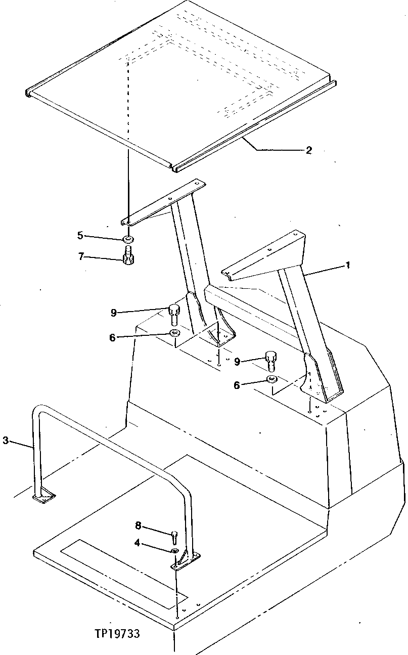 Схема запчастей John Deere 0 - 8 - CANOPY 1810 - OPERATORS STATION 18