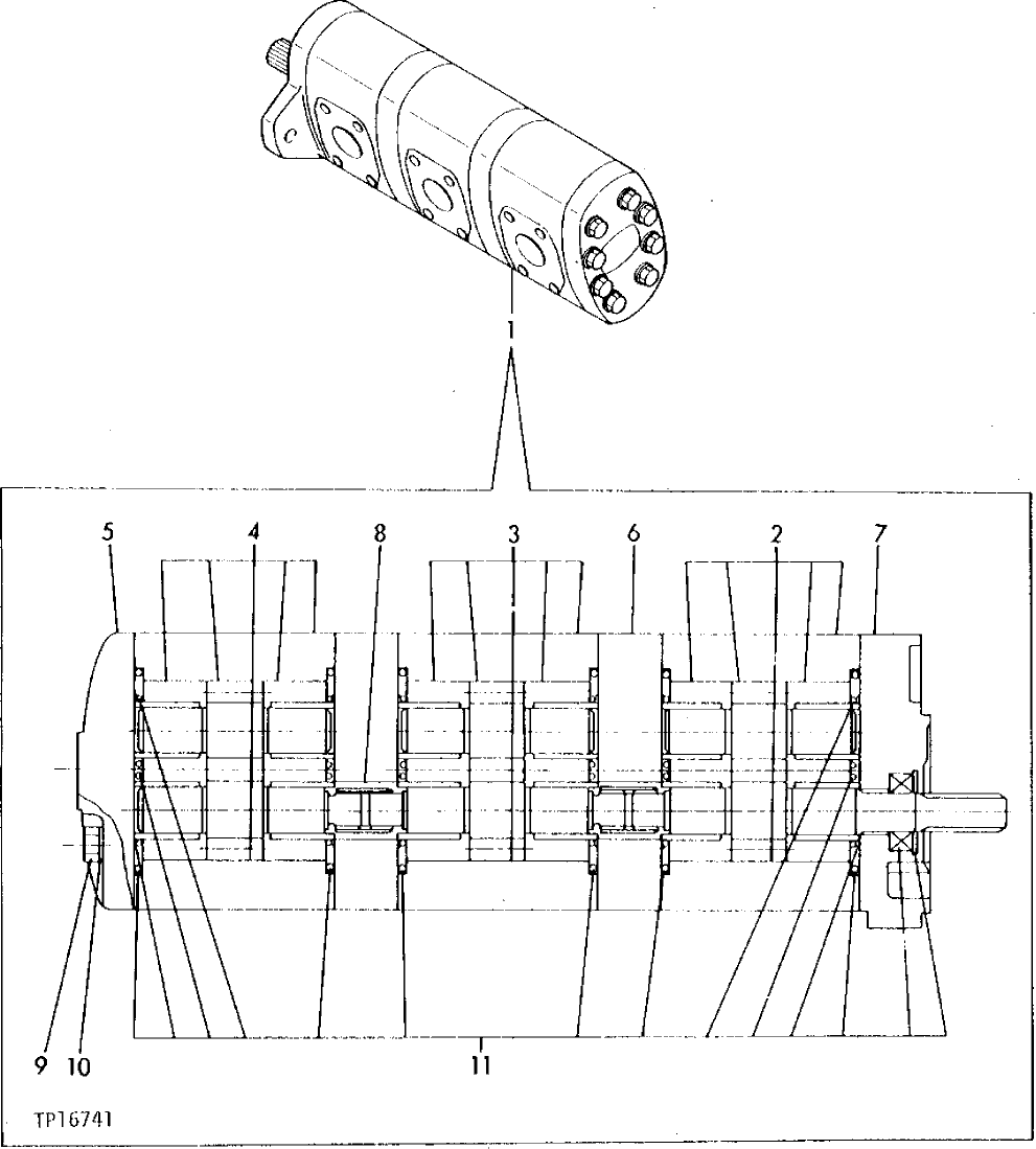 Схема запчастей John Deere 0 - 4 - MAIN HYDRAULIC PUMP 2160 - MAIN HYDRAULIC SYSTEM 21