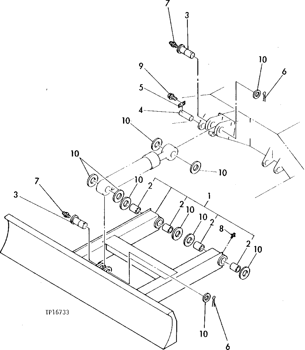 Схема запчастей John Deere 0 - 2 - BLADE AND PINS 3201 - BULLDOZERS 32