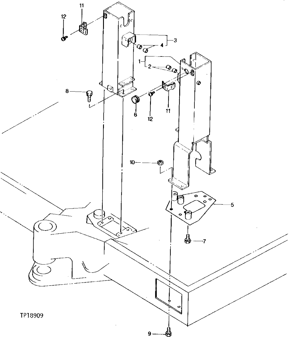 Схема запчастей John Deere 0 - 2 - CONTROL LEVER STANDS 3315 - BACKHOE (EXCAVATOR) 33