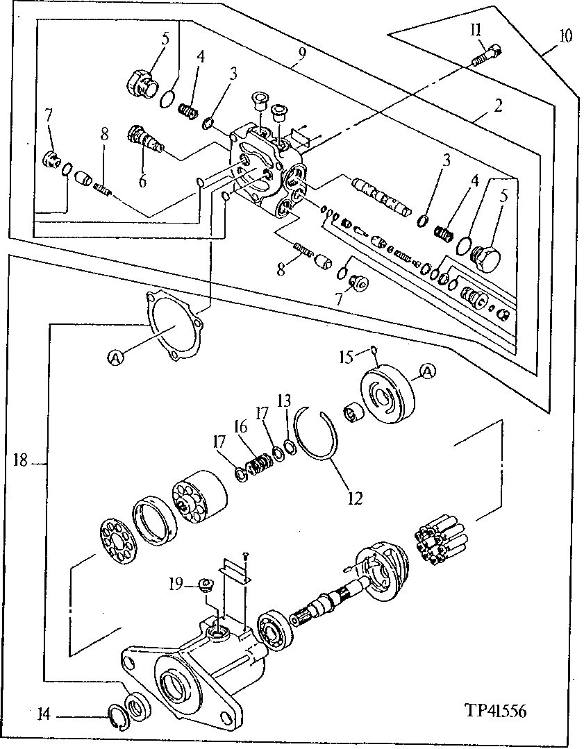 Схема запчастей John Deere 0 - 4 - SWING MOTOR 4360 - SWING, ROTATION OR PIVOTING SYSTEM 43