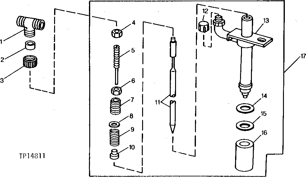 Схема запчастей John Deere 0D - 1 - FUEL INJECTION NOZZLE 413 - ENGINE 4