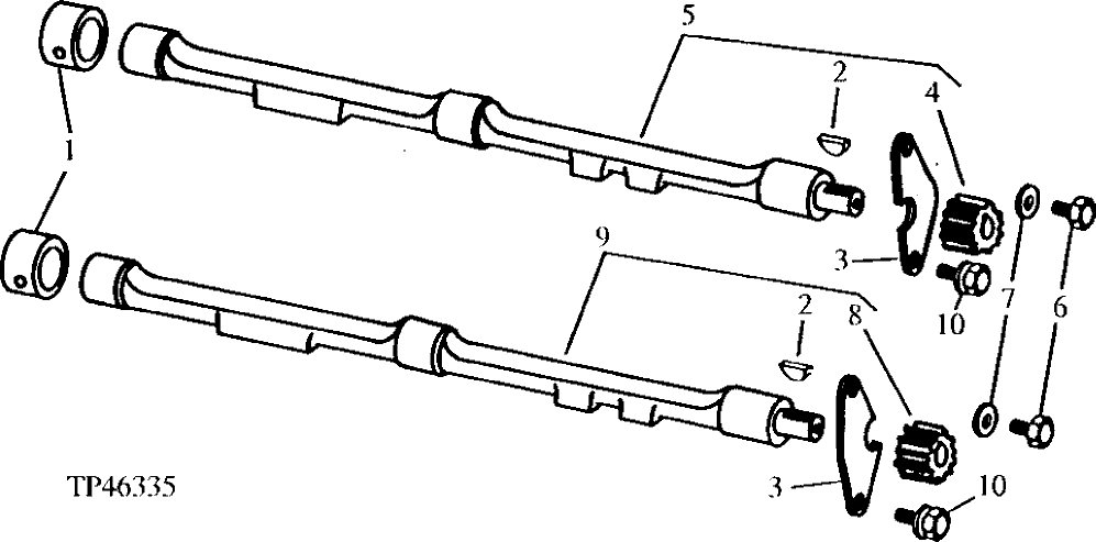 Схема запчастей John Deere 0D - 1 - ENGINE BALANCER SHAFT 415 - ENGINE 4