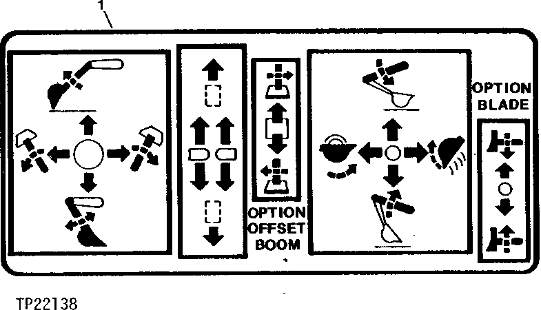 Схема запчастей John Deere 0D - 2 - ALTERNATE CONTROL PATTERN DECAL 1320 - MISCELLANEOUS VEHICLE 13