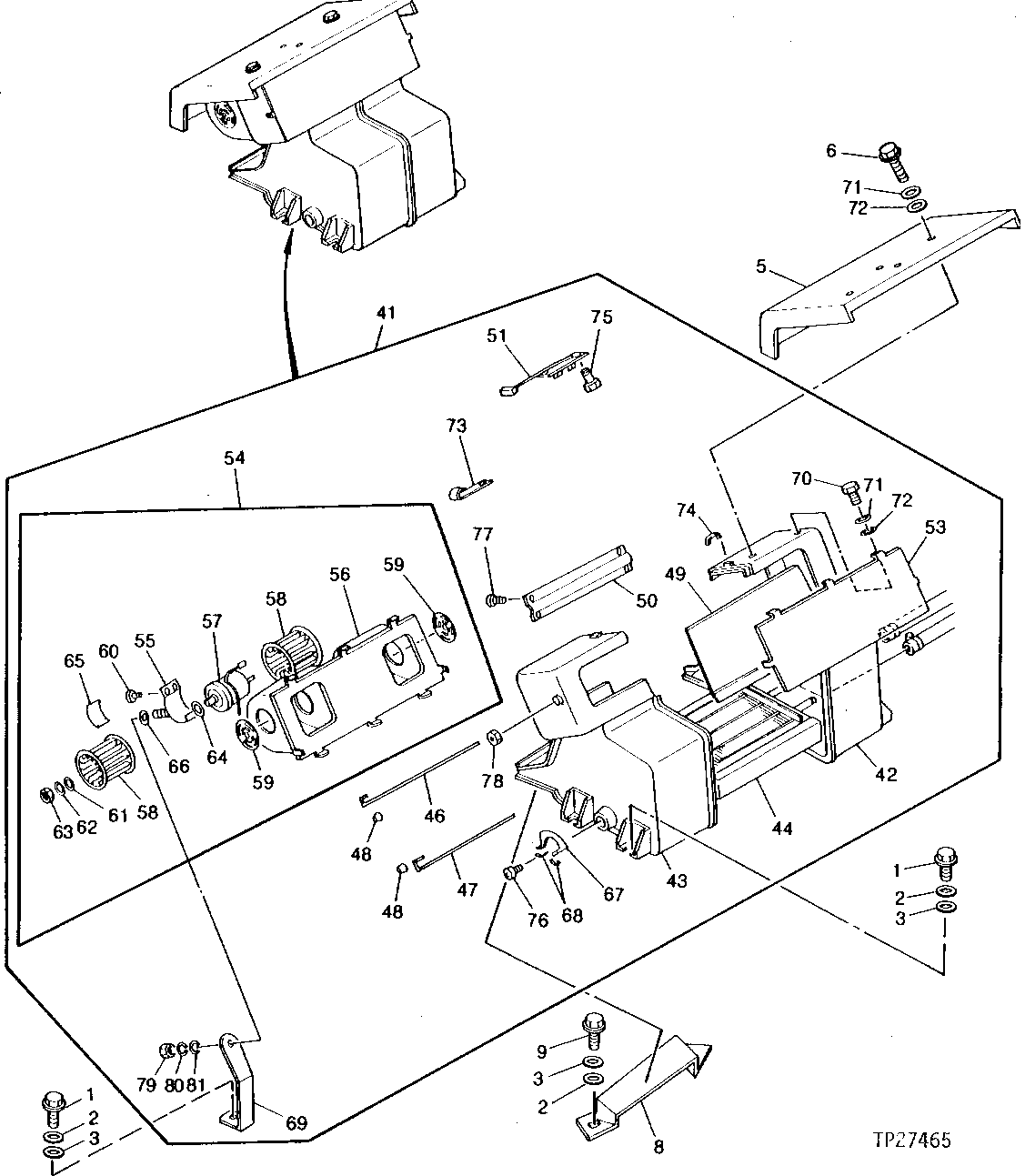 Схема запчастей John Deere 0D - 2 - CAB HEATER 1830 - OPERATORS STATION 18