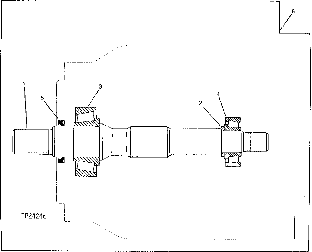 Схема запчастей John Deere 0D - 26 - PISTON PUMP FRONT DRIVE SHAFT 3360 - EXCAVATOR 33