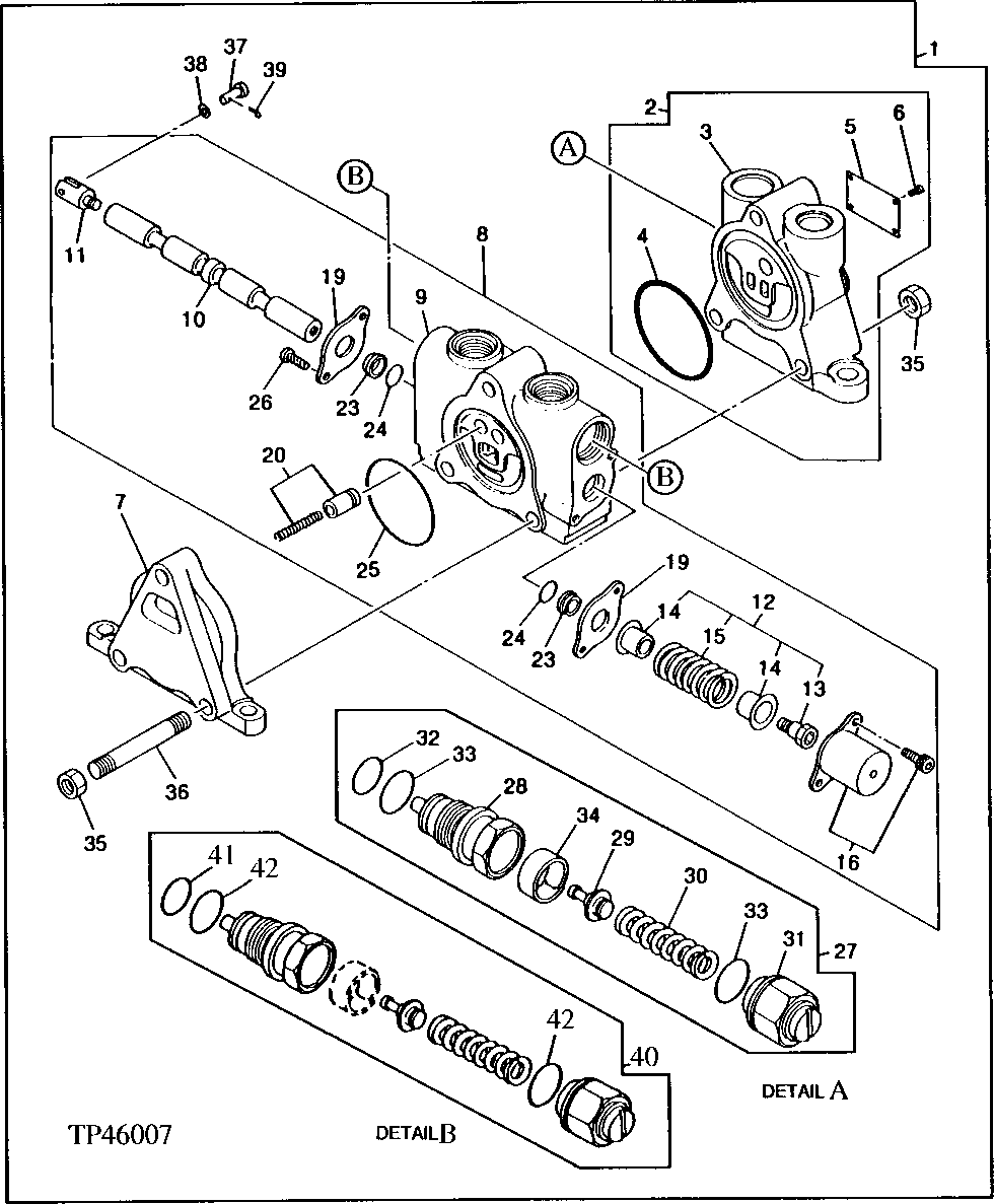 Схема запчастей John Deere 0D - 60 - BLADE CONTROL VALVE 3360 - EXCAVATOR 33