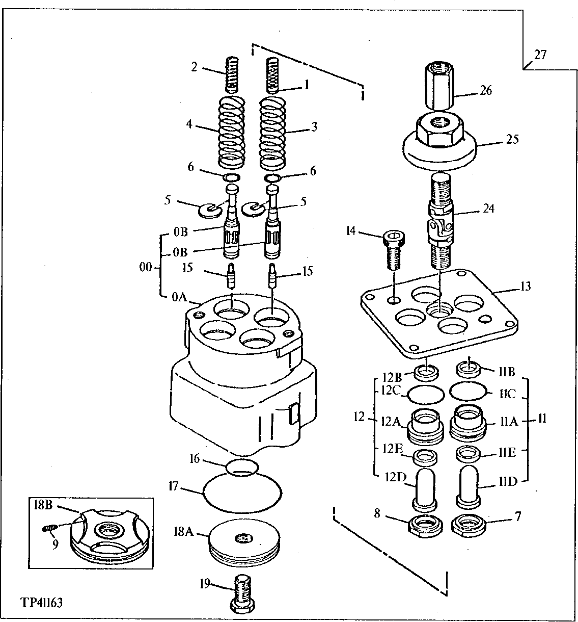 Схема запчастей John Deere 0D - 64 - PILOT VALVE 3360 - EXCAVATOR 33