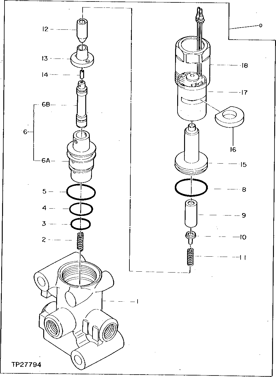 Схема запчастей John Deere 0D - 68 - SOLENOID VALVE 3360 - EXCAVATOR 33